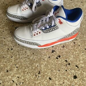 Jordan White orange and Blue basketball Athletic Shoes